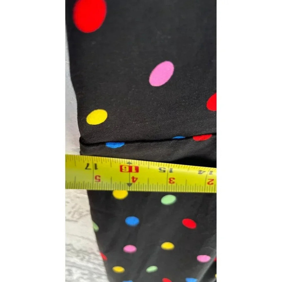 Eloquii Womens Flounce Sleeve Keyhole V Neck Polka Dot Jumpsuit Black Sz 14 - Picture 8 of 11